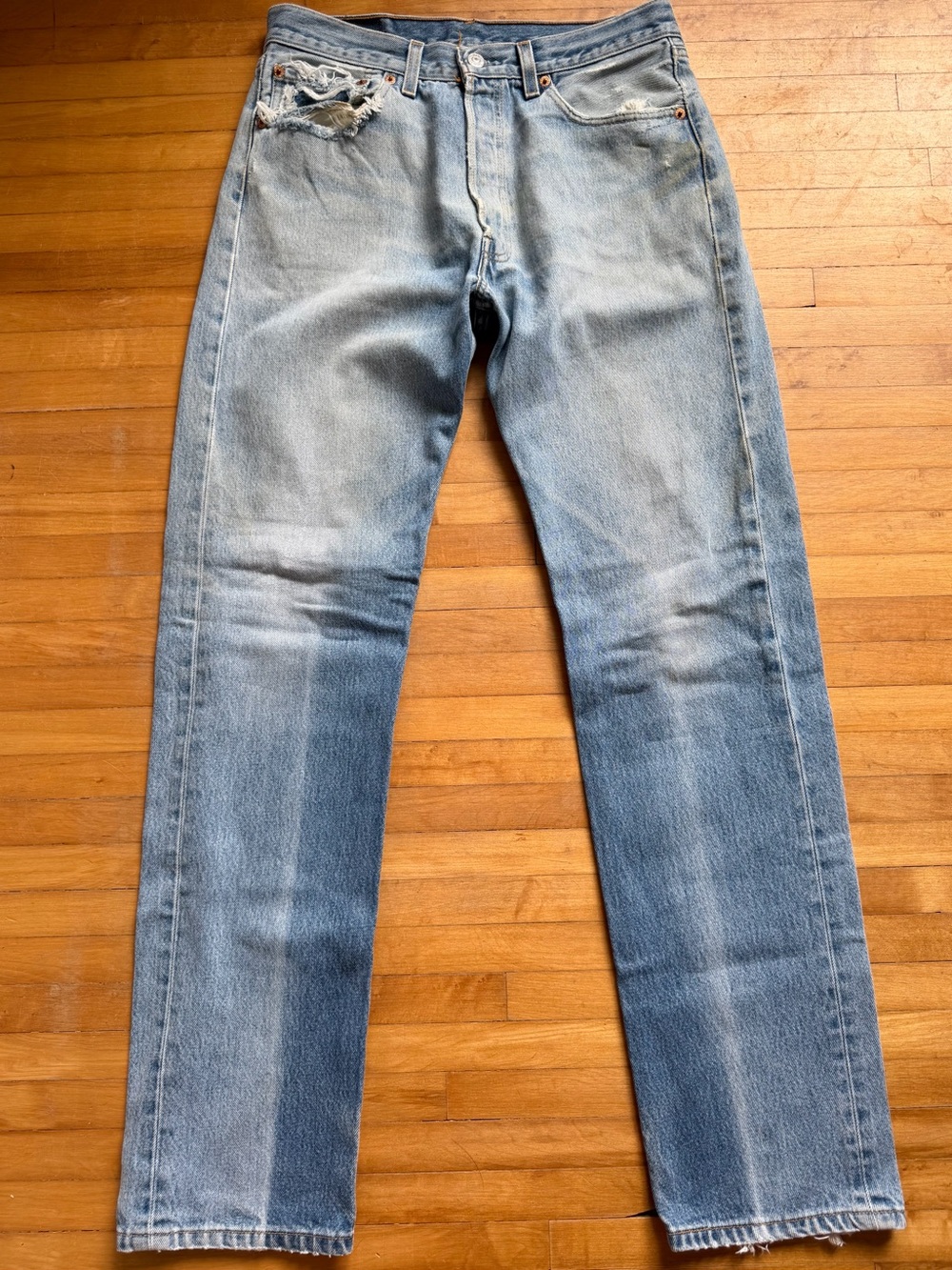 Vintage DISTRESSED LEVI’S 501xx Jeans WPL 423 Cotton Buttonfly Men Unisex 31x33